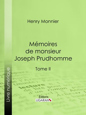 cover image of Mémoires de monsieur Joseph Prudhomme